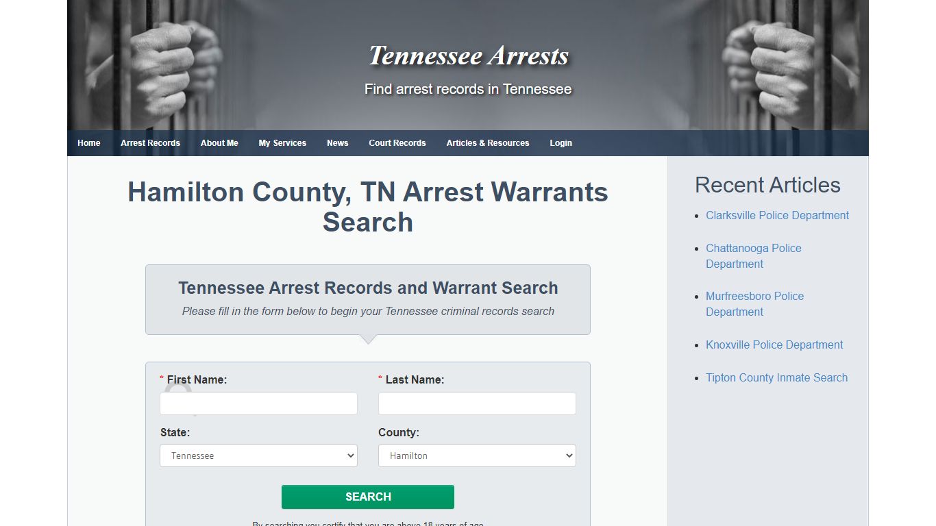 Hamilton County, TN Arrest Warrants Search - Tennessee Arrests